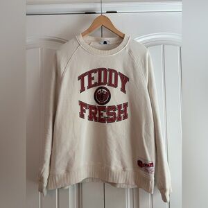 Teddy Fresh College Flunk Out‎ Cream Sweatshirt Unisex Size L